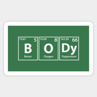 Body (B-O-Dy) Periodic Elements Spelling Sticker